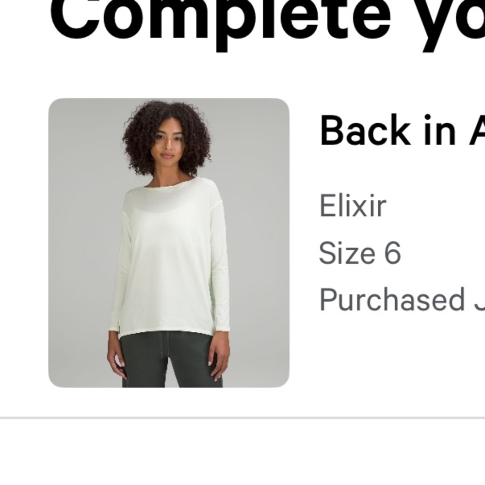 Lululemon Back in Action Size 6 in Elixir